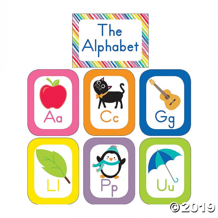 Schoolgirl Style Just Teach Alphabet Cards Bulletin Board Set (1 Set(s))