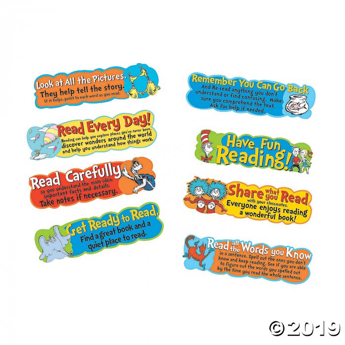 Eureka® Dr. Seuss Reading Tips Mini Bulletin Board Set (1 Set(s))