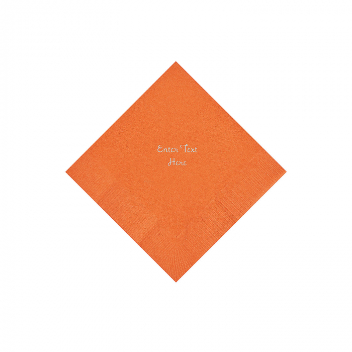 Pumpkin Spice Personalized Napkins with Silver Foil - Beverage (50 Piece(s))
