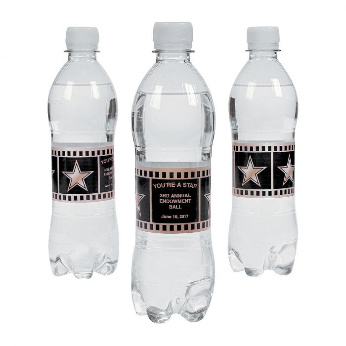 Personalized Hollywood Water Bottle Labels (50 Piece(s))