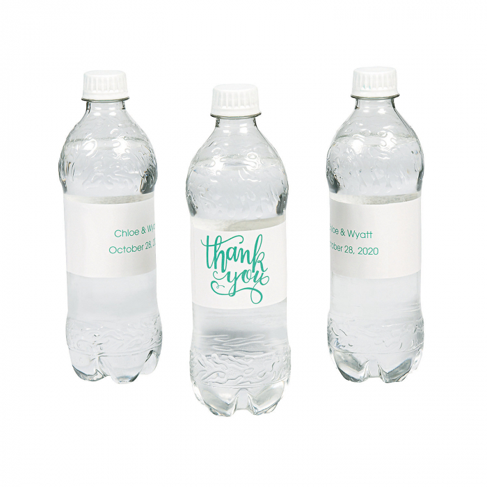 Personalized Thank You Water Bottle Labels (50 Piece(s))