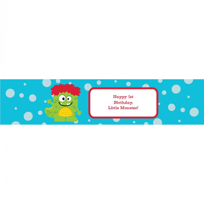Personalized Mini Monster Water Bottle Labels (25 Piece(s))