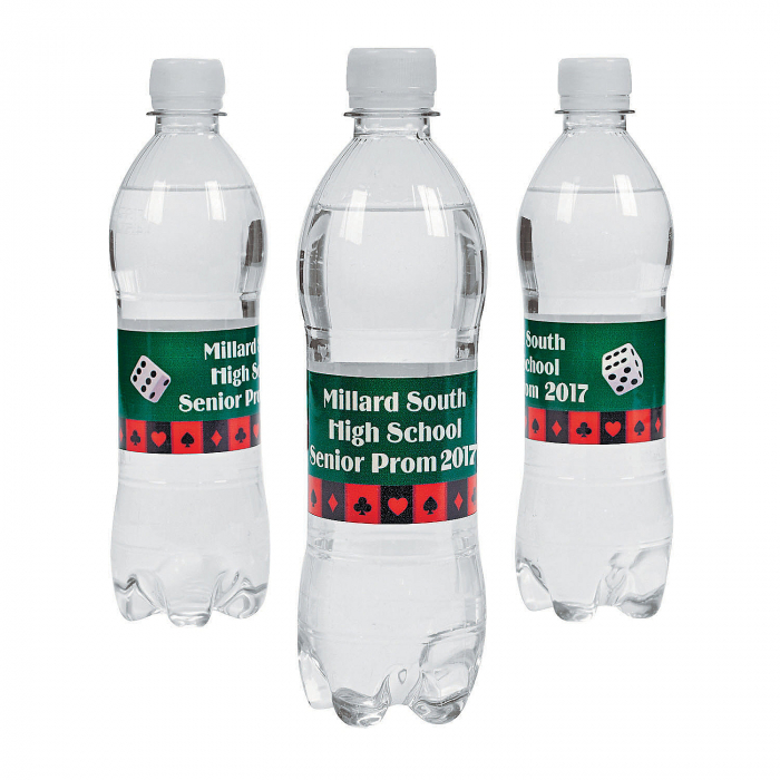 Personalized Casino Water Bottle Labels (50 Piece(s))