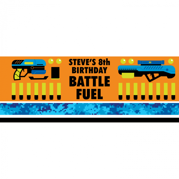 Personalized Dart Battle Sports Drink Bottle Labels (24 Piece(s))