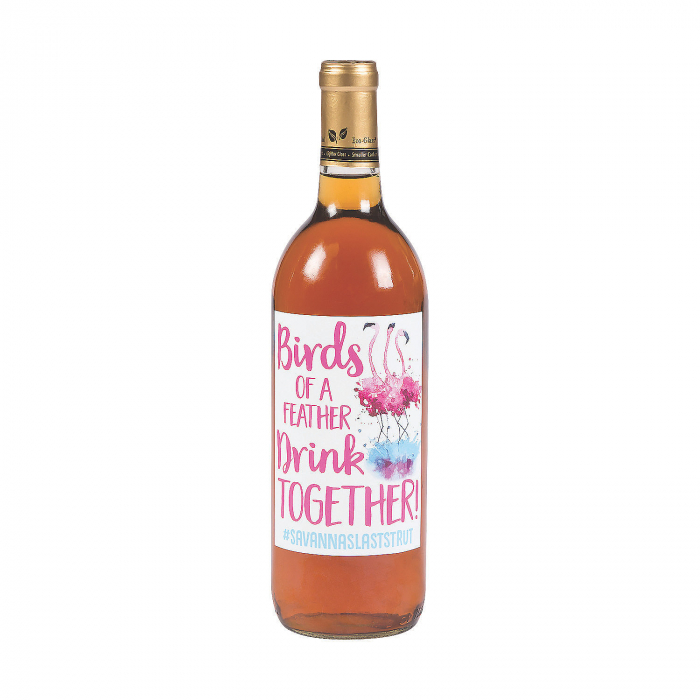 Personalized Flamingle Wine Bottle Labels (Per Dozen)