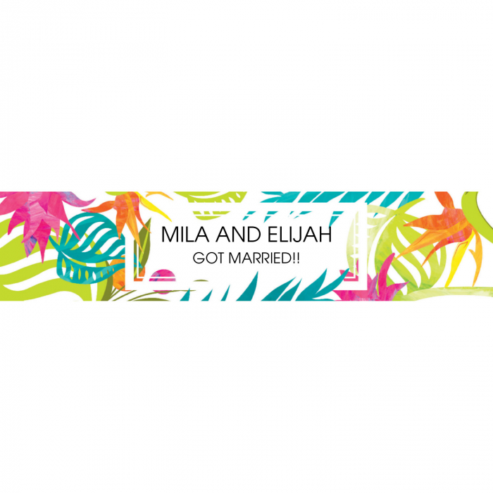 Personalized Tropical Wedding Water Bottle Labels (50 Piece(s))