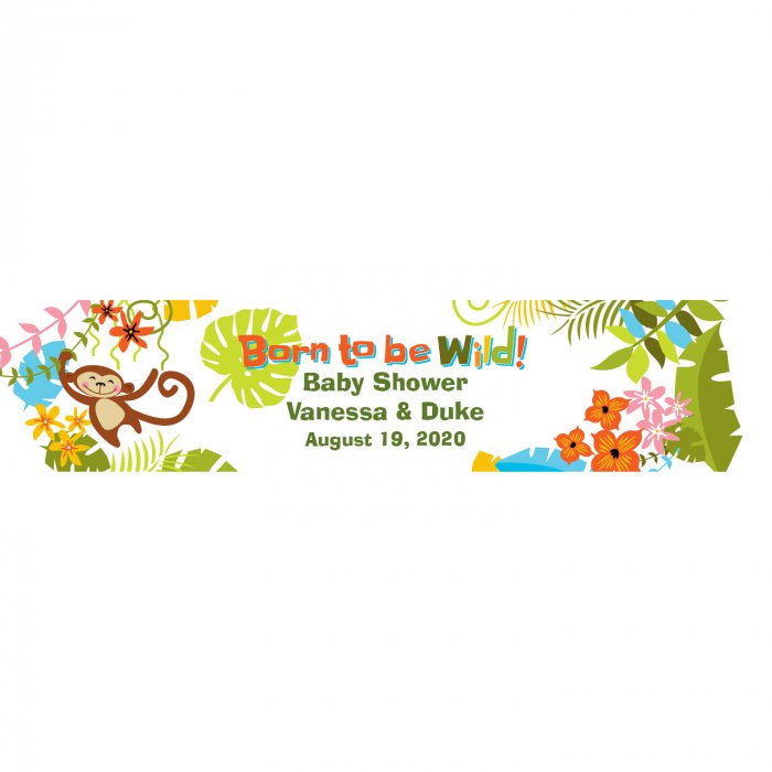 Personalized Jungle Baby Shower Water Bottle Labels (50 Piece(s))