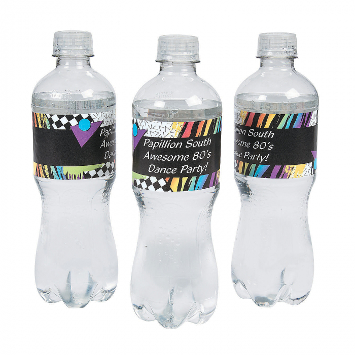 Personalized Awesome 80s Water Bottle Labels (50 Piece(s))