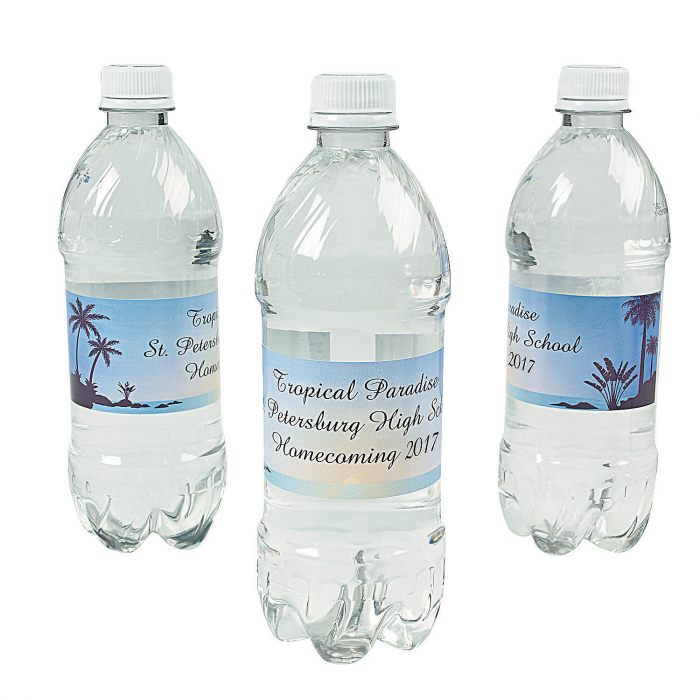 Personalized Luau Water Bottle Labels (50 Piece(s))