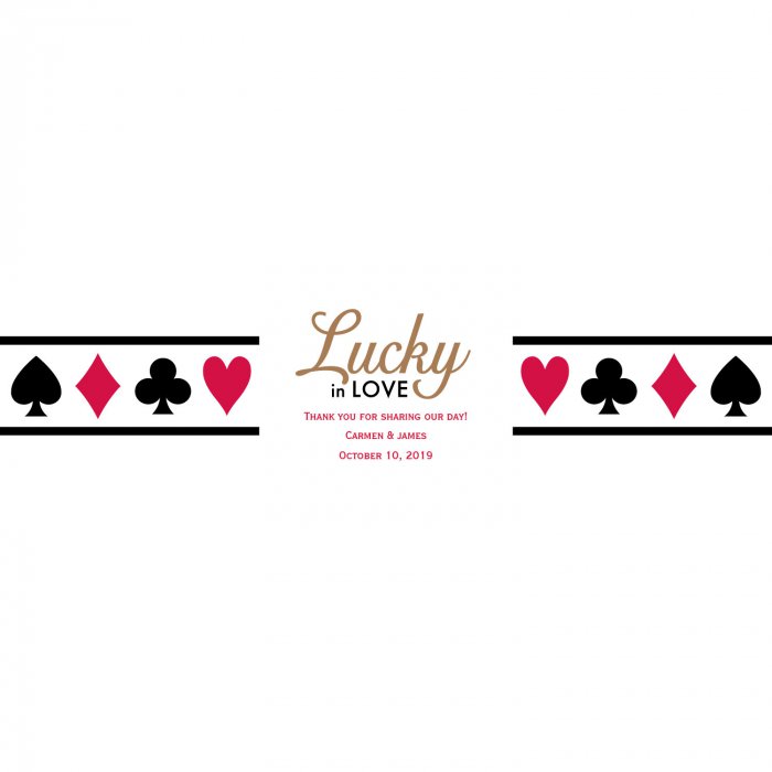 Personalized Lucky In Love Water Bottle Labels (50 Piece(s))