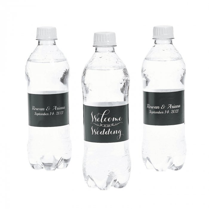 Personalized Elegant Wedding Water Bottle Labels (1 Unit(s))