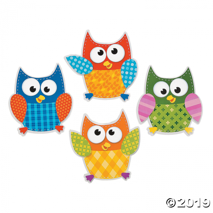 Patchwork Owl Bulletin Board Cutouts (48 Piece(s))