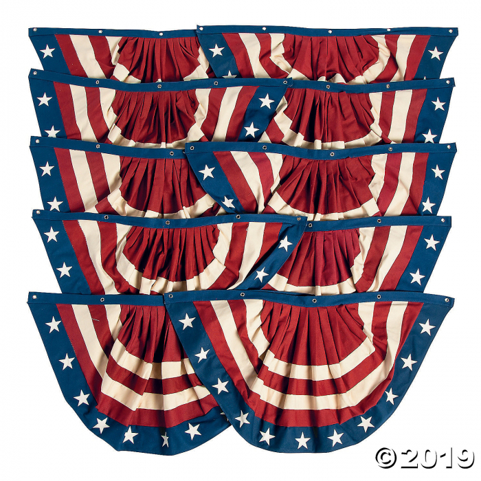 Bulk Canvas Vintage Americana Bunting (10 Piece(s)) Bulk Canvas Vintage Americana Bunting (10 Piece(s))