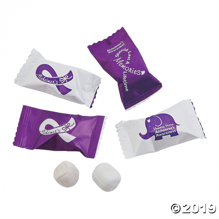 Purple Alzheimer's Awareness Ribbon Buttermints (108 Piece(s))