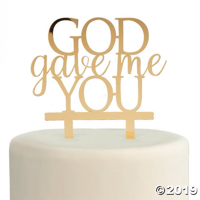 Gold God Gave Me You Cake Topper (1 Piece(s))
