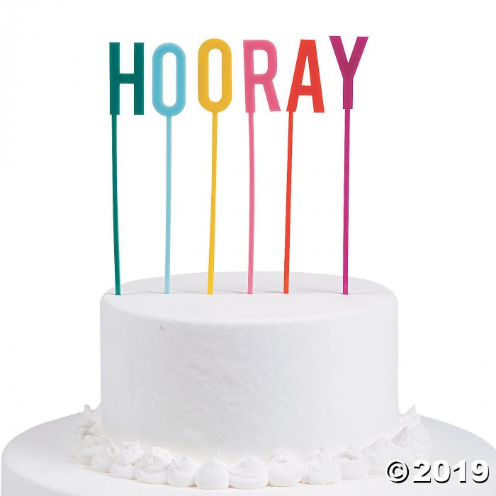 Hooray Cake Topper (1 Set(s))