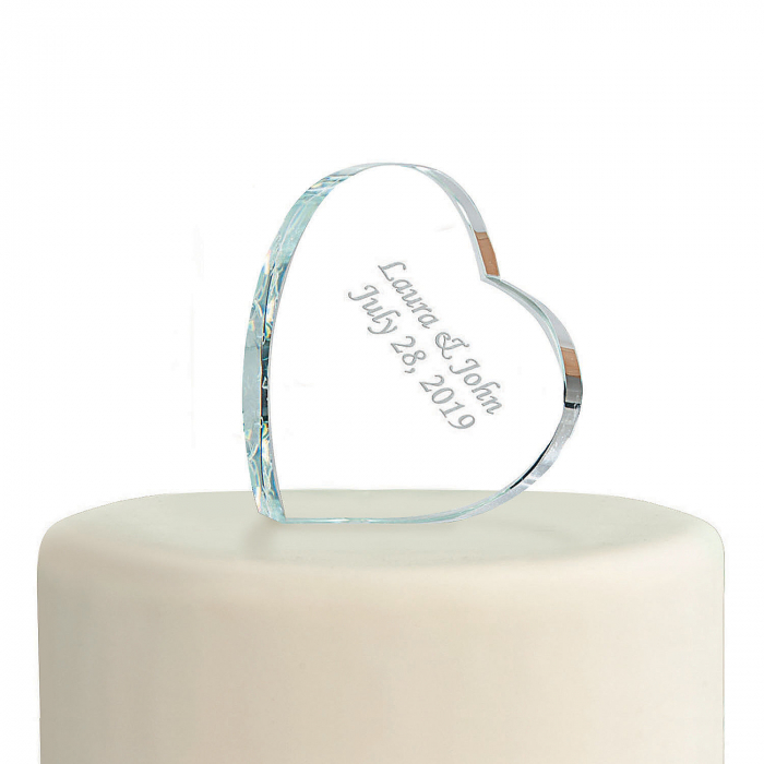 Heart Personalized Cake Topper (1 Piece(s))