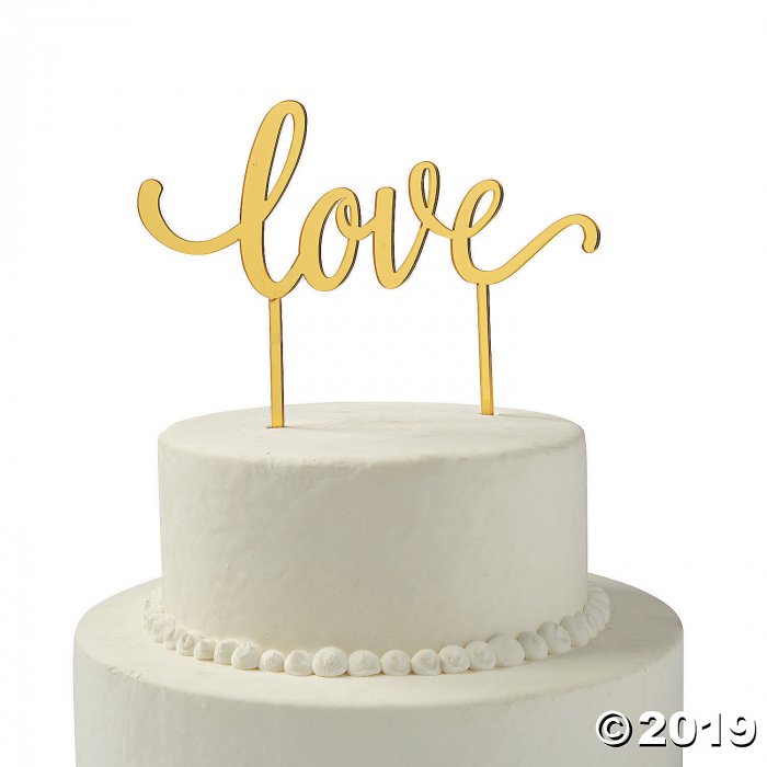 Gold Love Cake Topper (1 Piece(s))