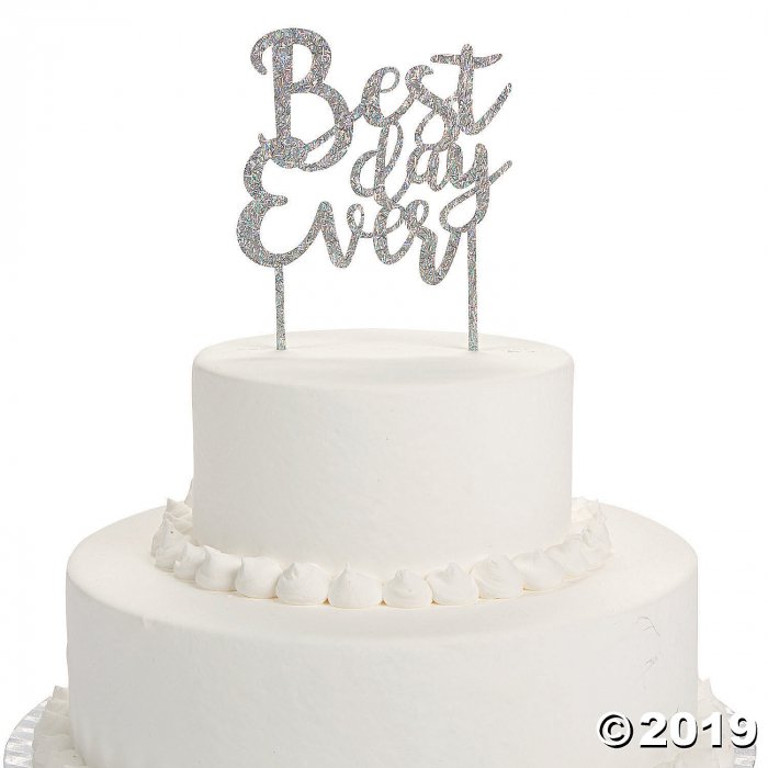 Iridescent Best Day Ever Cake Topper (1 Piece(s))