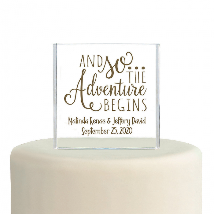 Personalized Adventure Begins Cake Topper (1 Piece(s))