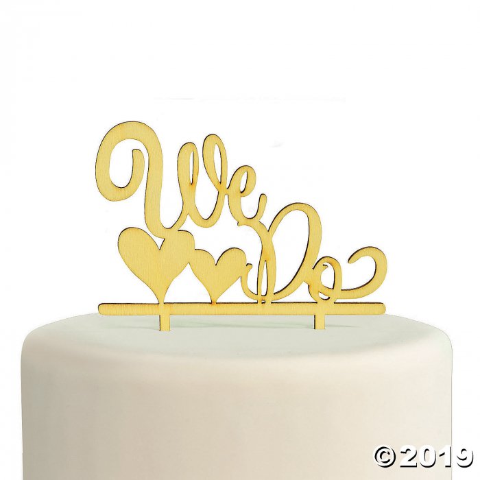 We Do Wooden Cake Topper (1 Piece(s))