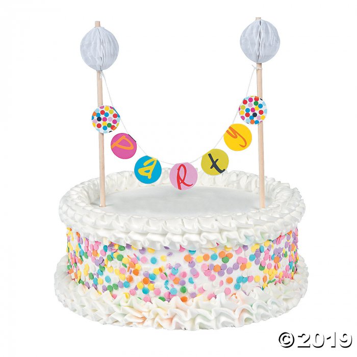 French Bull® Birthday Dots Banner Cake Topper (1 Piece(s))