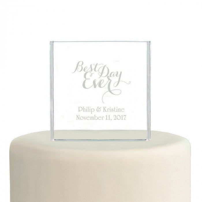 Personalized Best Day Ever Cake Topper (1 Piece(s))