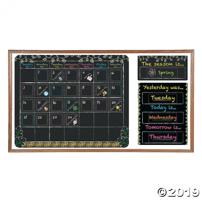 Chalkboard Safari Bulletin Board Calendar (1 Set(s))