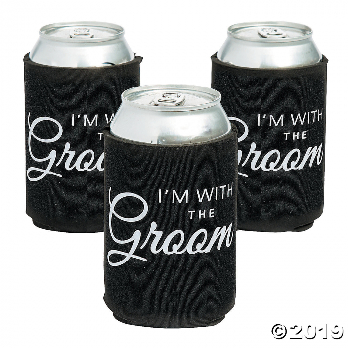 Premium Neoprene With the Groom Can Coolers (Per Dozen)