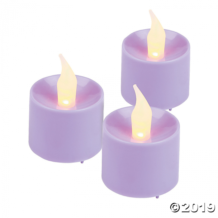 Lilac Battery-Operated Votive Candles (Per Dozen)