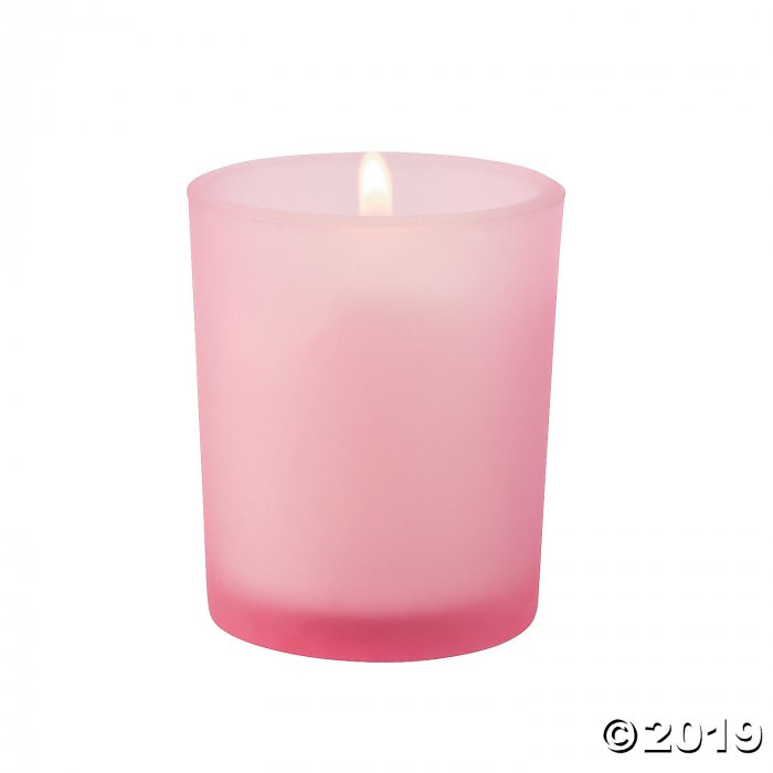 Pink Votive Candle Holders (Per Dozen)