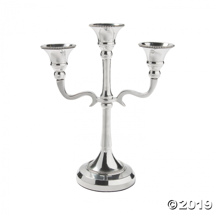 Silver Three Arm Candelabra (1 Piece(s))