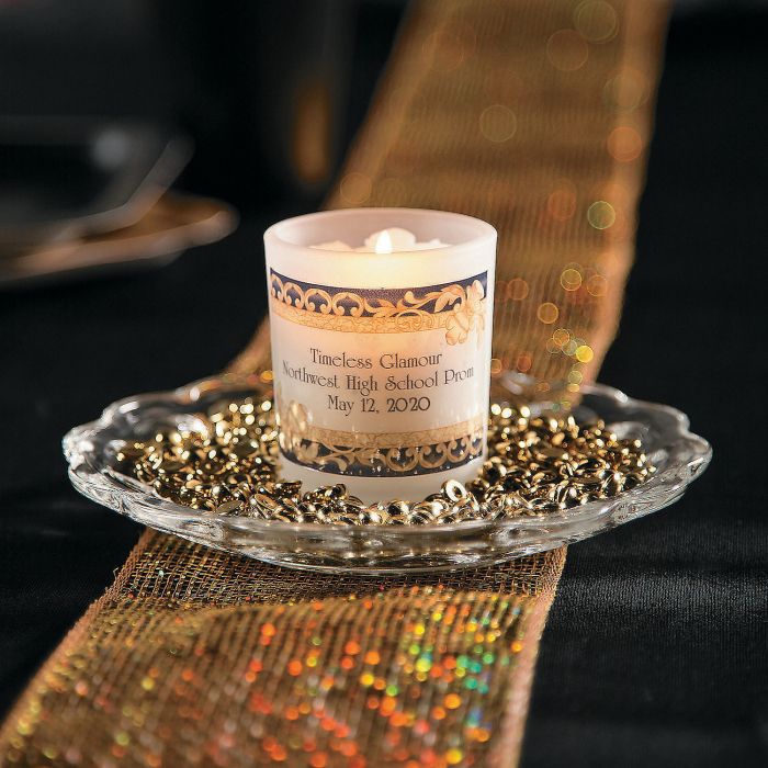Personalized Timeless Glamour Votive Candle Holders (Per Dozen
