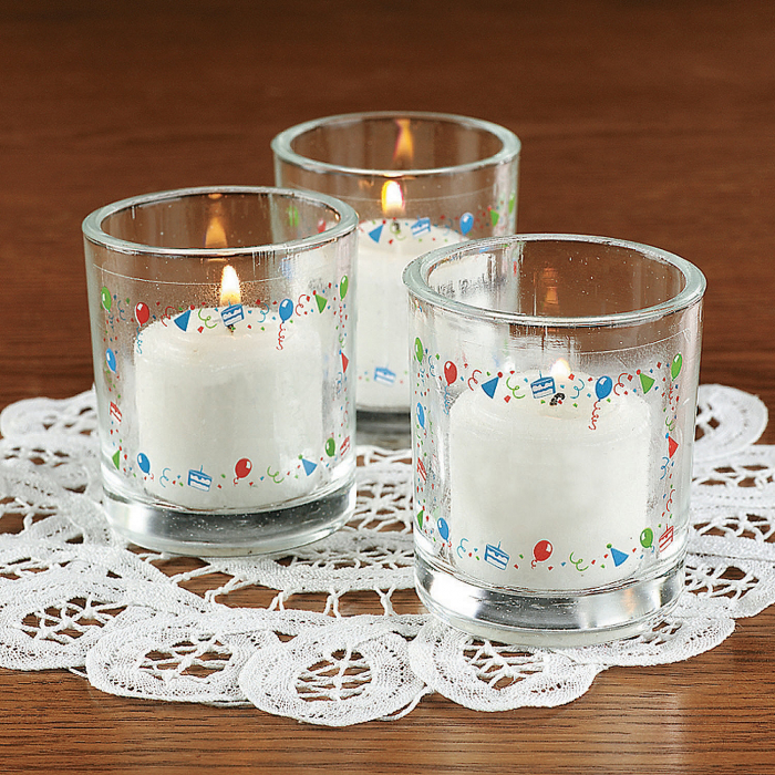 Personalized Birthday Votive Candle Holders (Per Dozen)