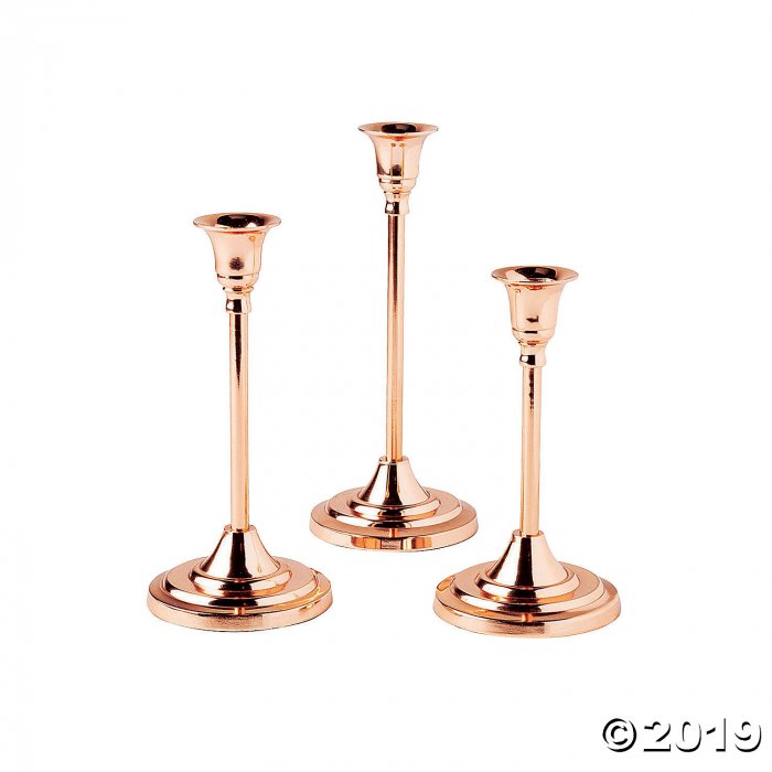 Copper Taper Candle Holder Set (1 Set(s))