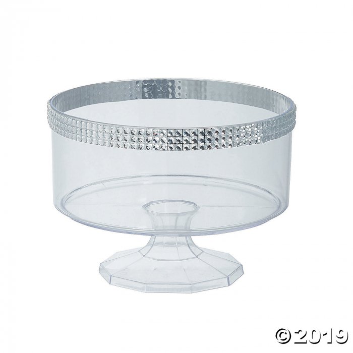 Small Trifle Container with Silver Gem Trim (1 Piece(s))