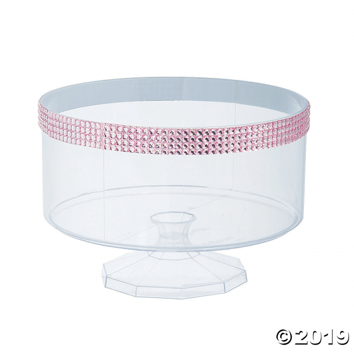 Large Trifle Container with Pink Gem Trim (1 Piece(s)) Large Trifle Container with Pink Gem Trim (1 Piece(s))