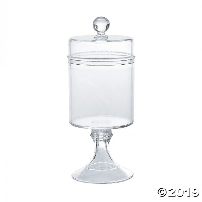 Round Jar Short Plastic Pedestal