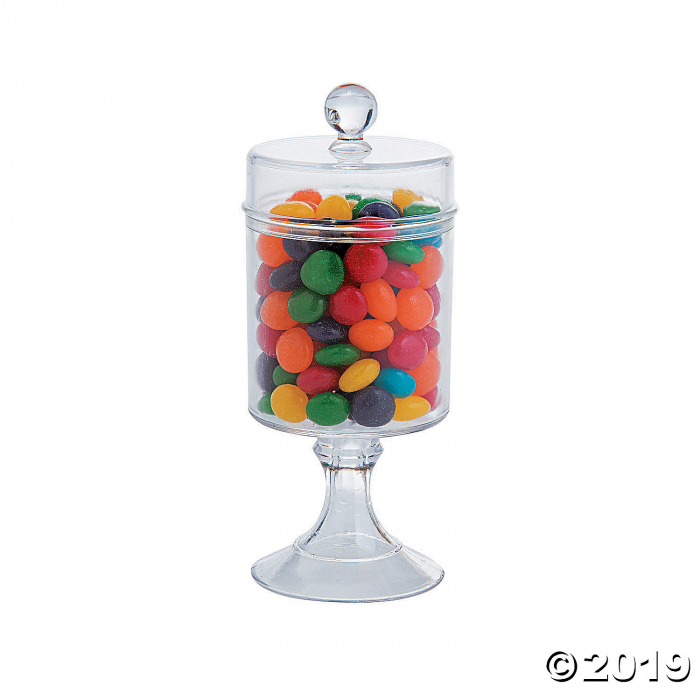 Mini Plastic Pedestal Candy Containers with Lid (Per Dozen)