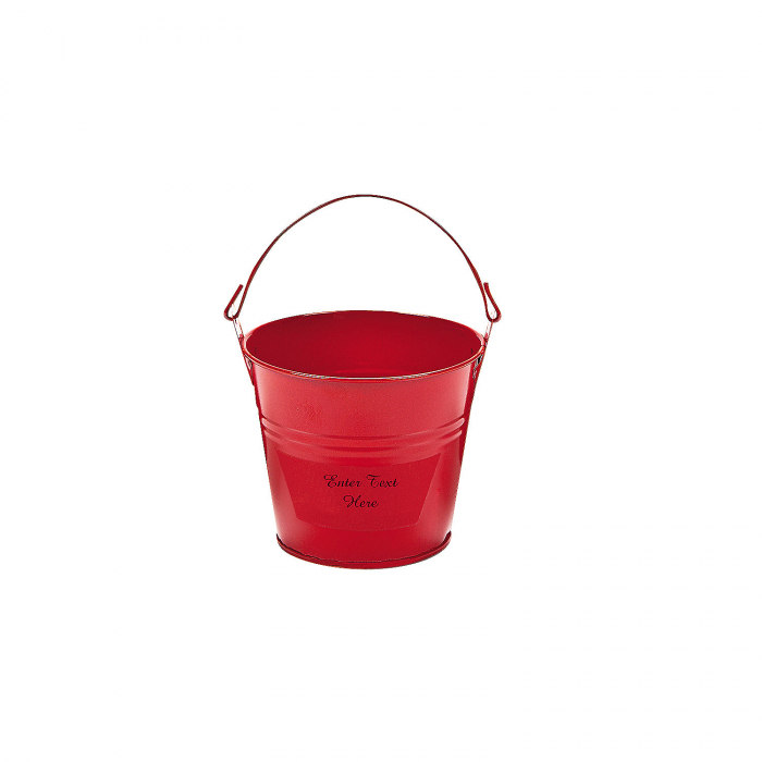 Personalized Red Tin Favor Pails Per Dozen Glowuniverse Com