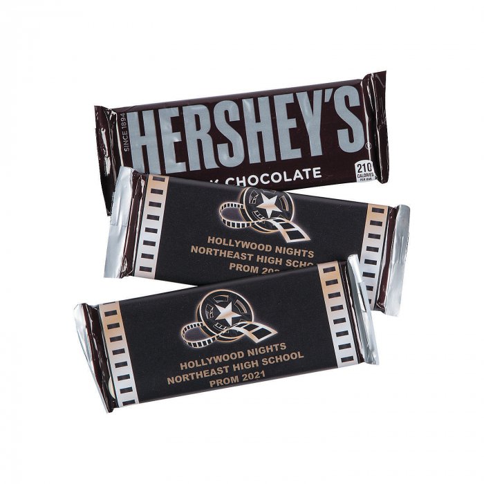Personalized Hollywood Candy Bar Sticker Labels (Per Dozen)