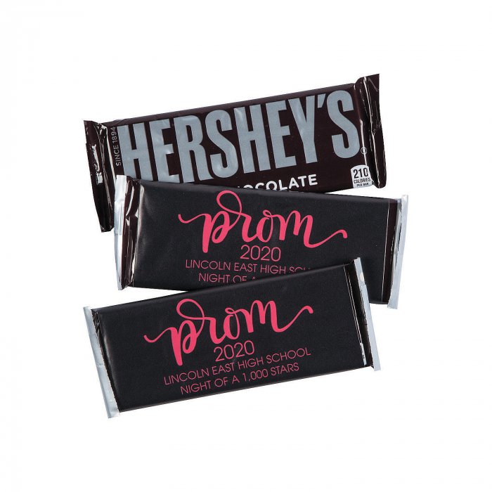 Personalized Prom Candy Bar Sticker Labels (Per Dozen) | GlowUniverse.com