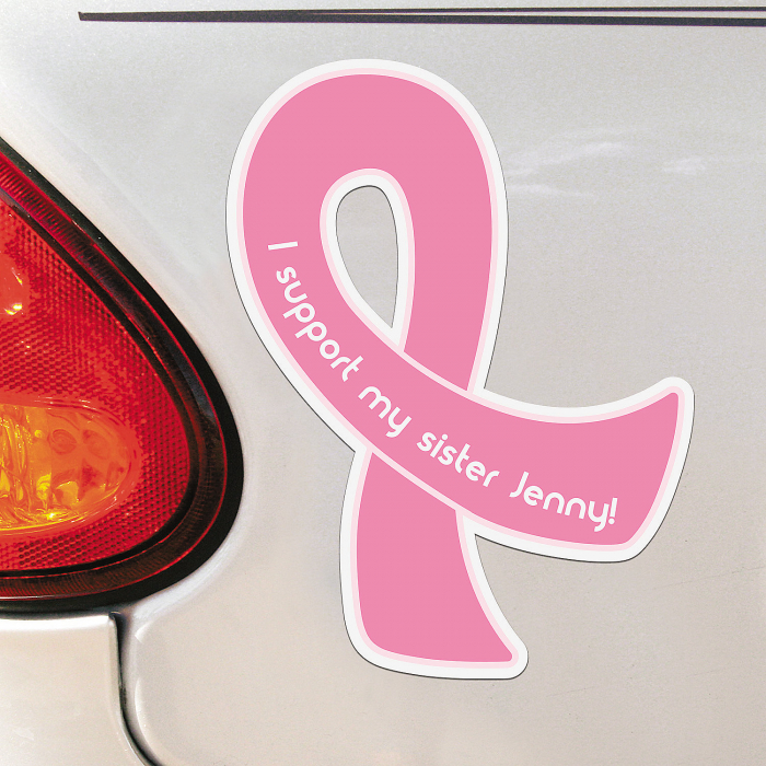 Personalized Awareness Ribbon Car Magnets (Per Dozen)