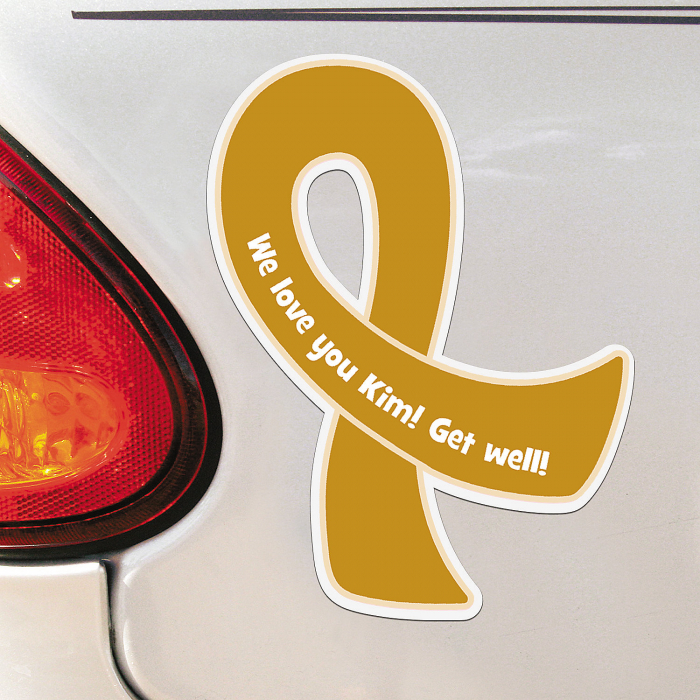 Personalized Awareness Ribbon Car Magnets (Per Dozen)