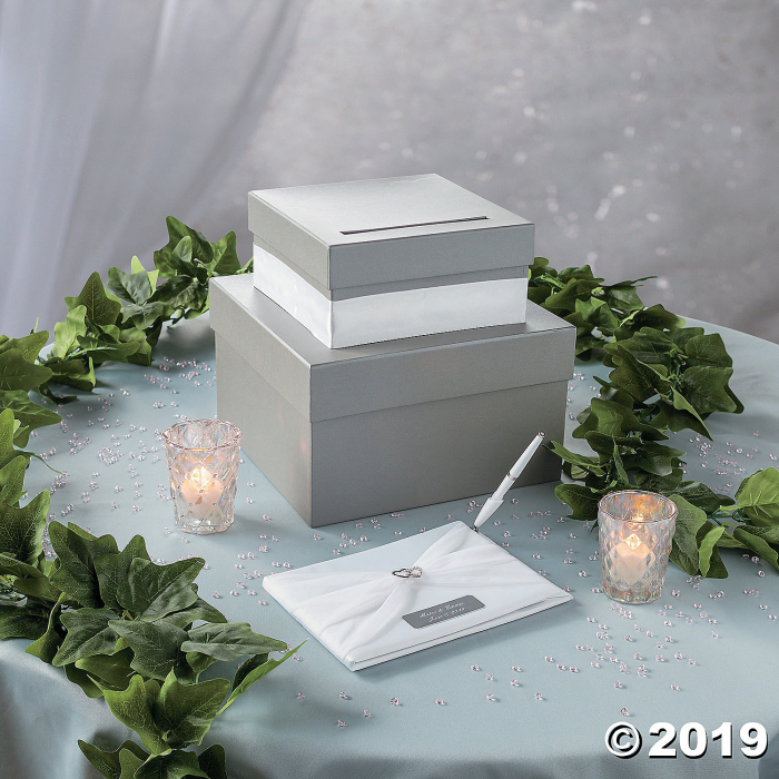 Grey Two-Tier Card Box (1 Piece(s))