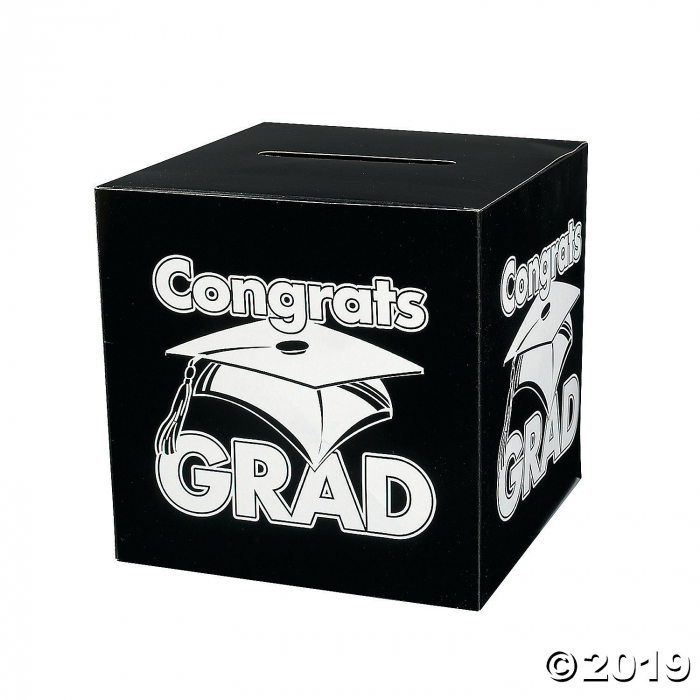 Congrats Grad Black Card Box GlowUniverse