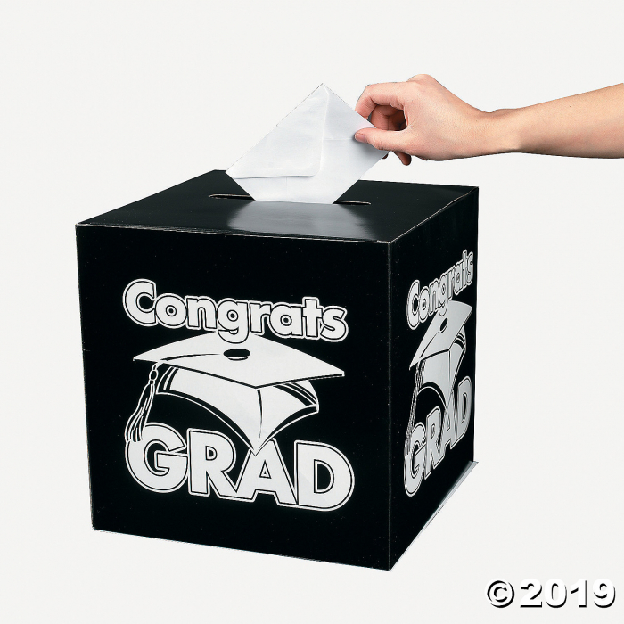 Congrats Grad Black Card Box