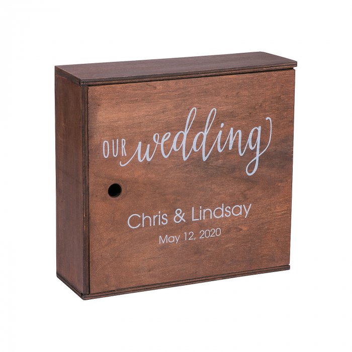 Personalized Wedding Keepsake Box with Lid (1 Piece(s))
