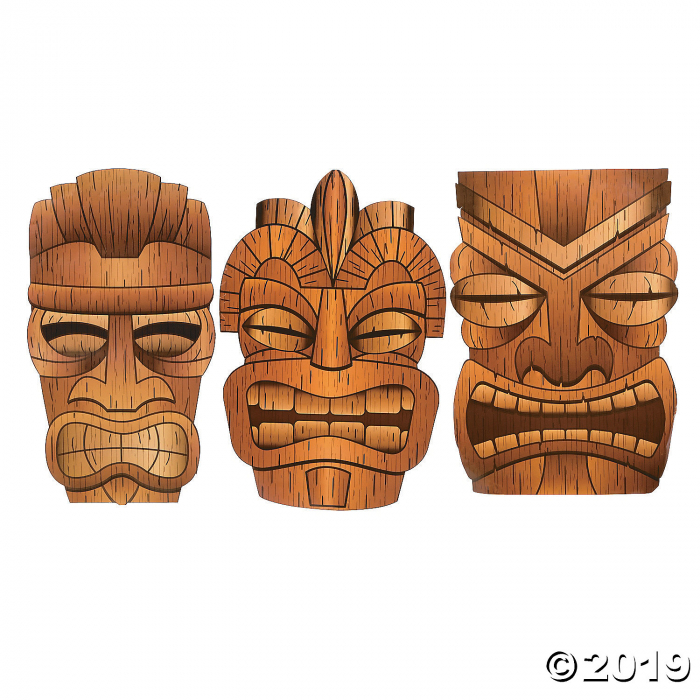 Jumbo Tiki Cardboard Cutouts (1 Set(s)) Jumbo Tiki Cardboard Cutouts (1 Set(s))
