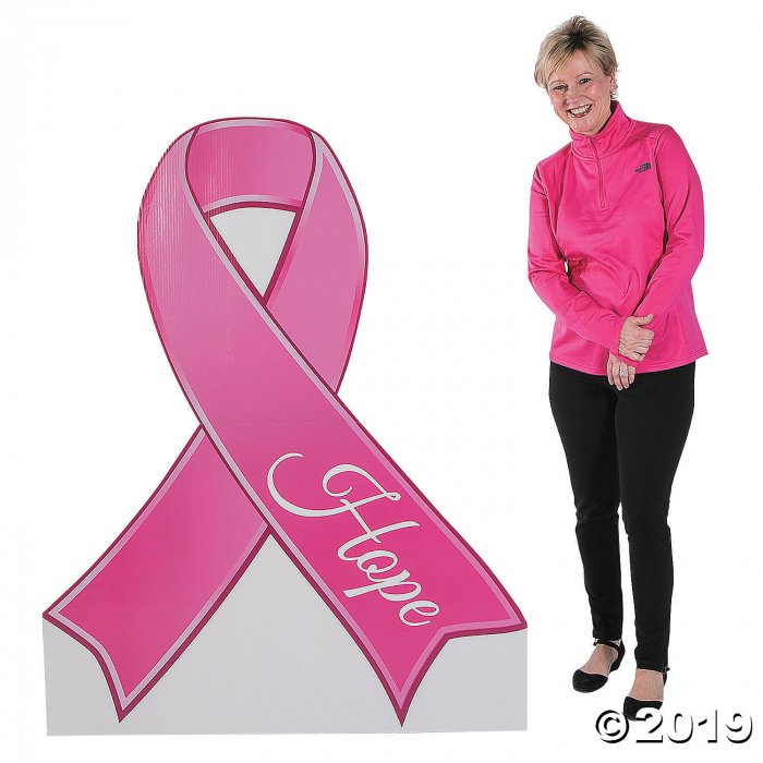 Pink Ribbon Cardboard Stand-Up (1 Piece(s))